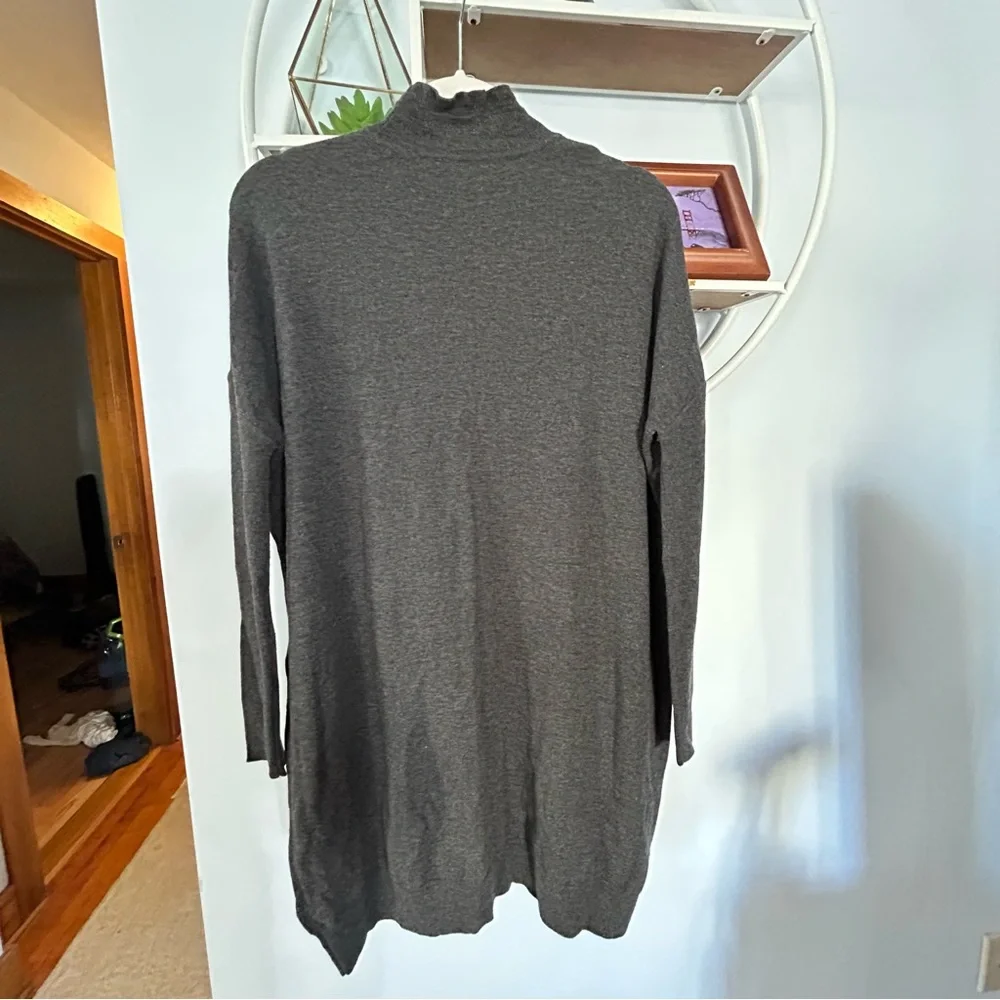 AllSaints Women's Small S Grey Gray Ruffle Neck Sweater Dress - Picture 2 of 9